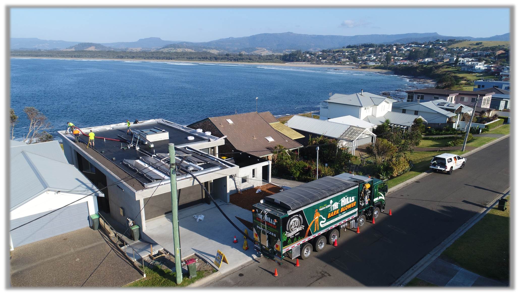 Green Roof Installation with an Express Blower TM-45MD Blower Truck in Australia